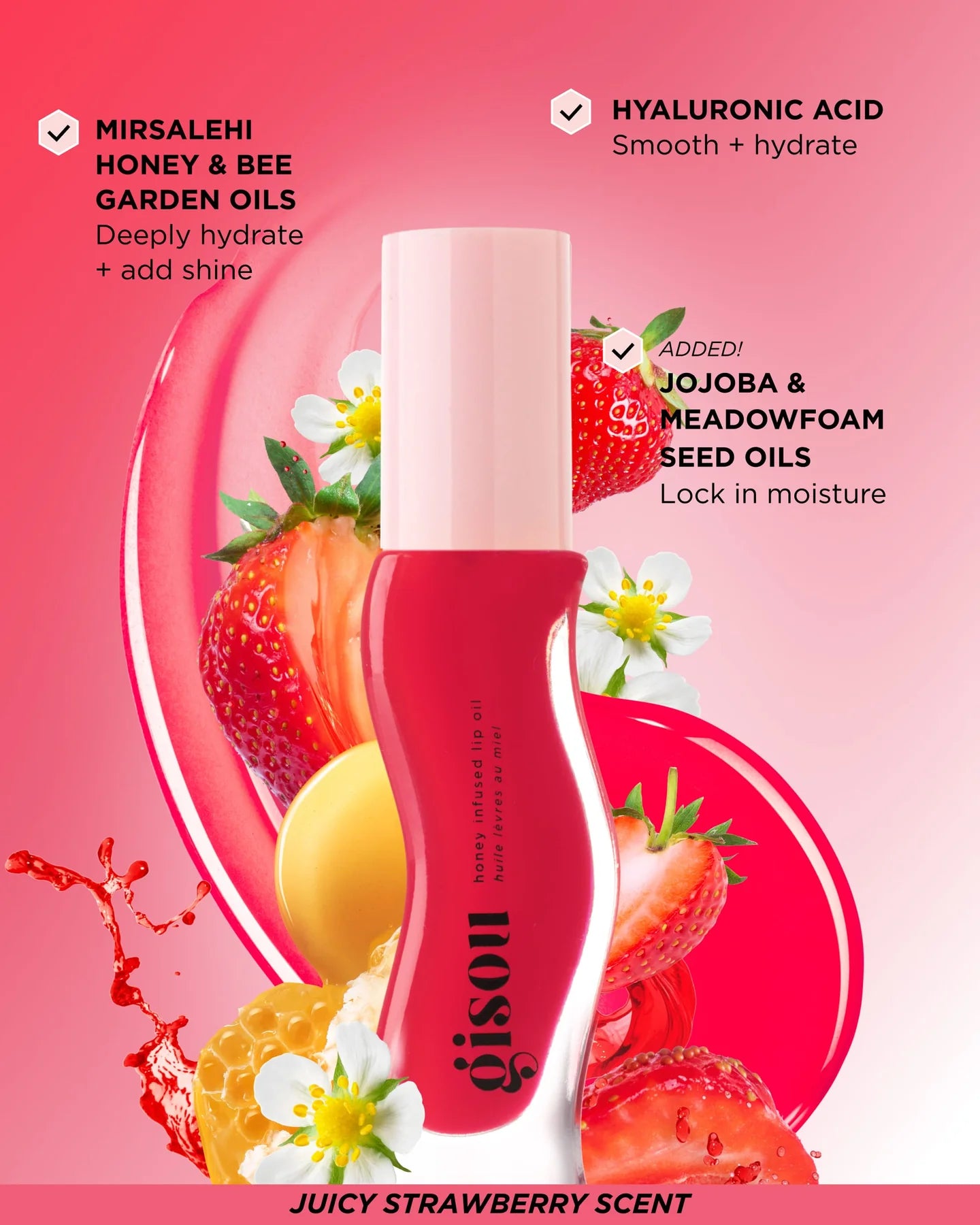 Gisou lip oil in Strawberry Sorbet