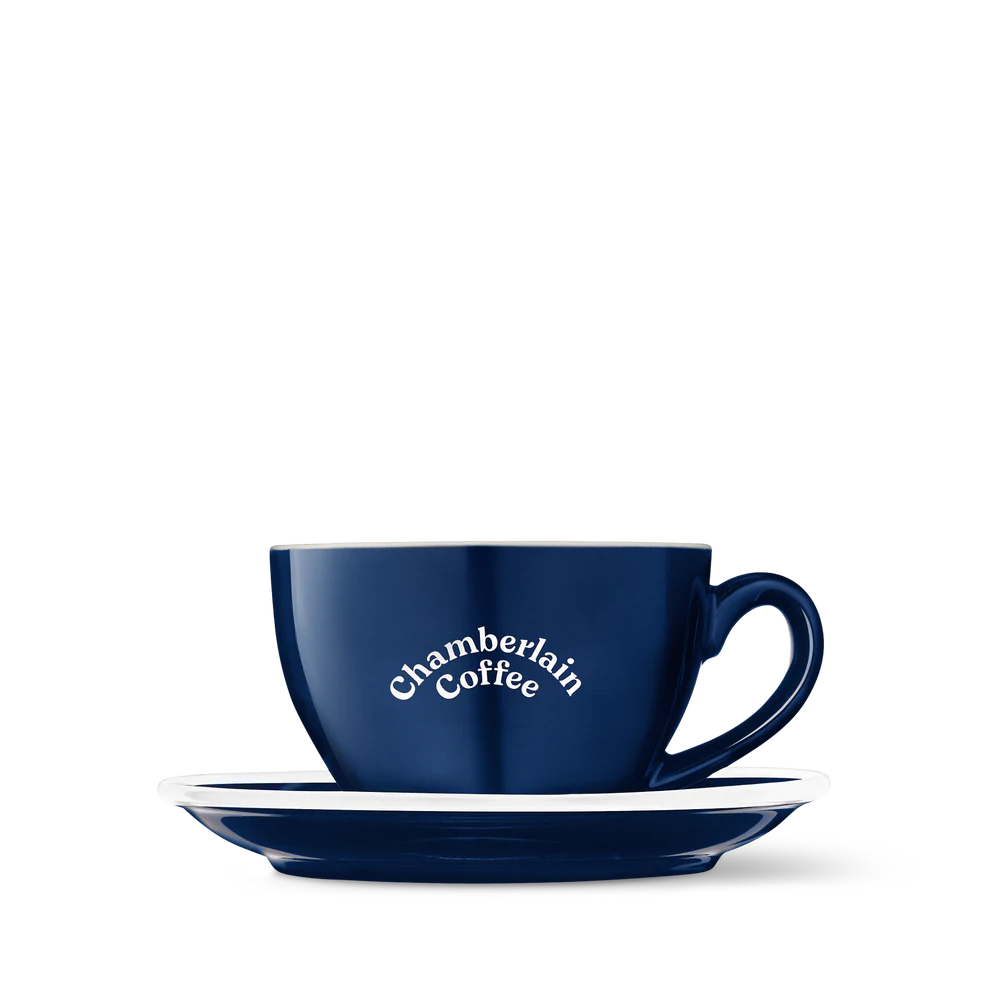 Chamberlain navy cup & saucer