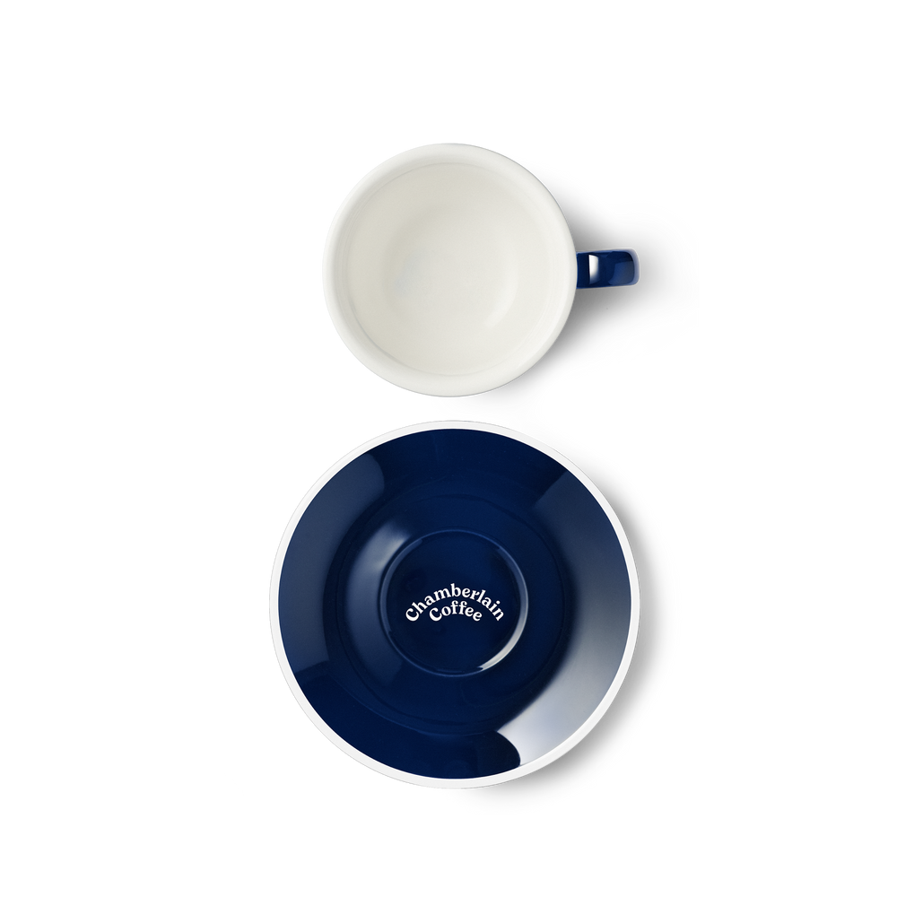 Chamberlain navy cup & saucer